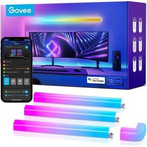Govee Glide RGBIC LED Wall Lights for Gaming, 6 Pcs and 1 Corner